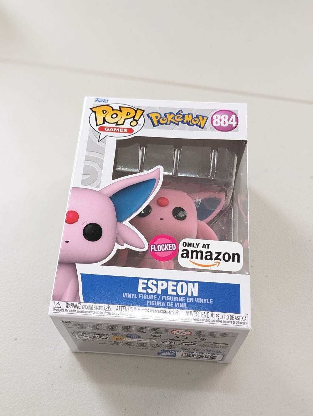 NEW Funko Espeon Flocked Amazon Exclusive Funko Pop 884 Pokemon Eevee evolution - Picture 14 of 14